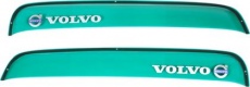 Дефлекторы REIN для окон (накладной скотч 3М) (2 шт.) Volvo FH 12 1993-2013 (прямой) Зеленый